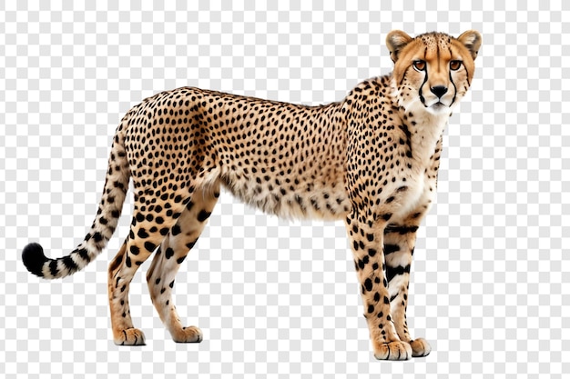 PSD bella png di leopardo isolata su uno sfondo trasparente