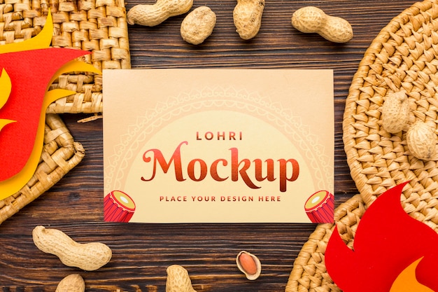 Beautiful lohri concept mock-up