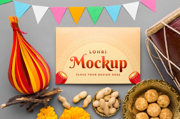 Beautiful lohri concept mock-up