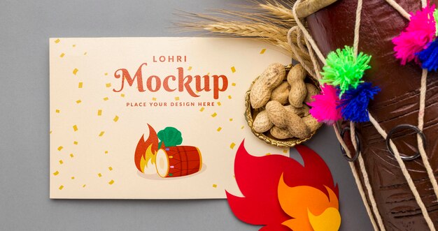 Beautiful lohri concept mock-up