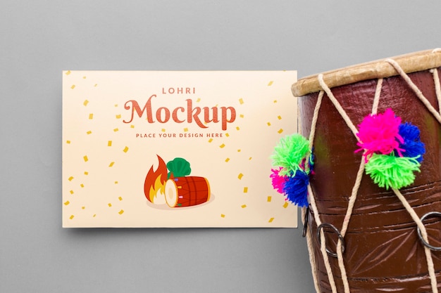 beautiful lohri concept mock-up