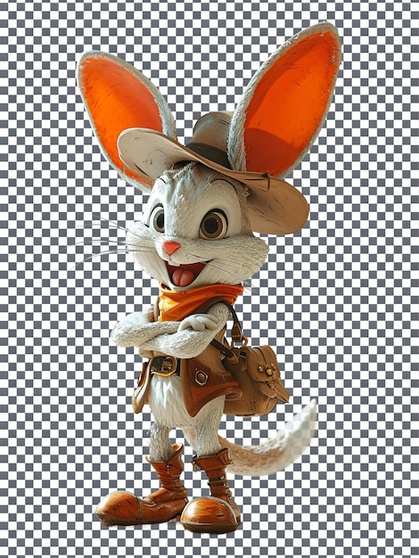 PSD beautiful looney tunes isolated on transparent background