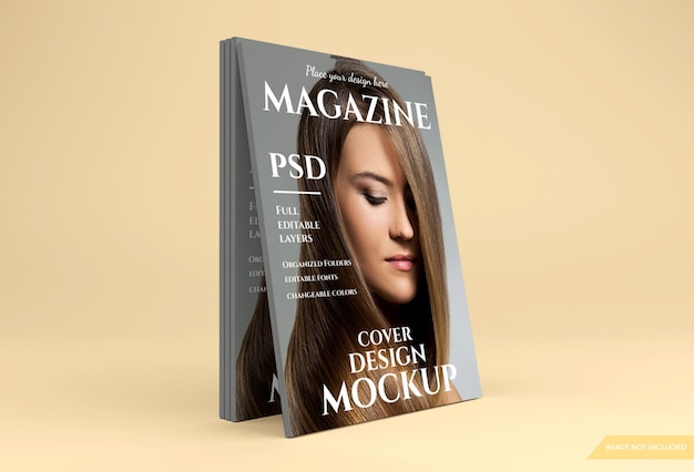 Beautiful magazine mockup in 3d rendering