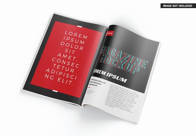 PSD beautiful magazine mockup design isolated