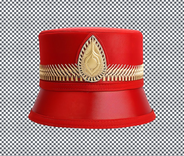 PSD beautiful and magnificent turkish fez hat isolated on transparent background