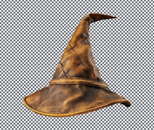 Beautiful and magnificent wizard hat isolated on transparent background