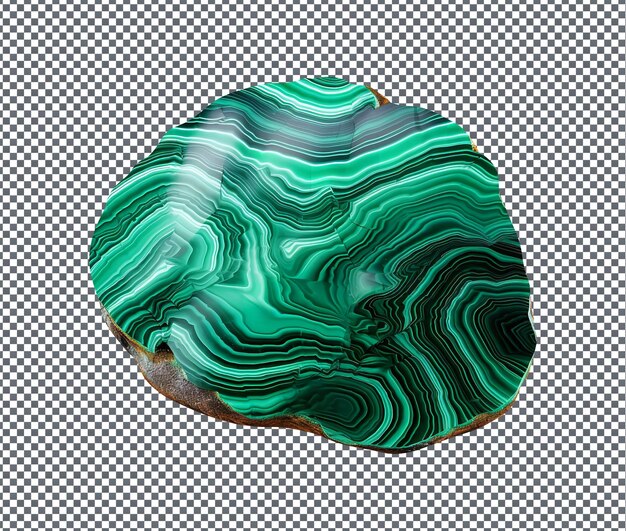 PSD beautiful malachite isolated con transparent background