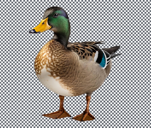 PSD beautiful mallard duck isolated on transparent background