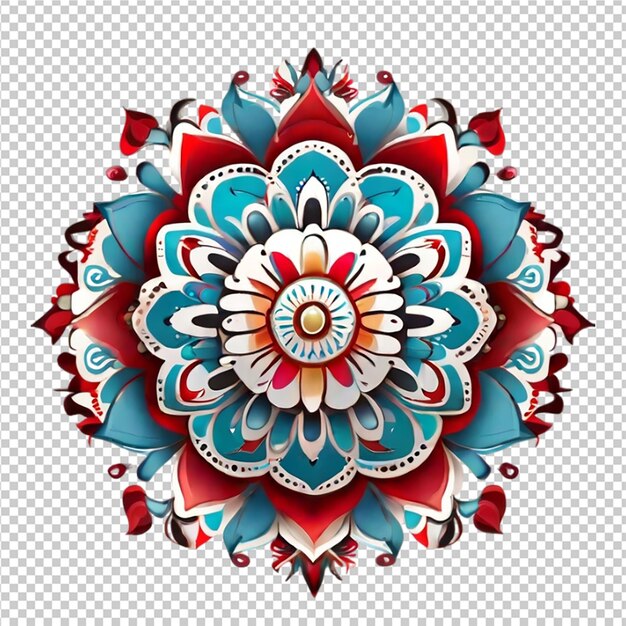 PSD beautiful mandala design element with pattern isolated on transparent background