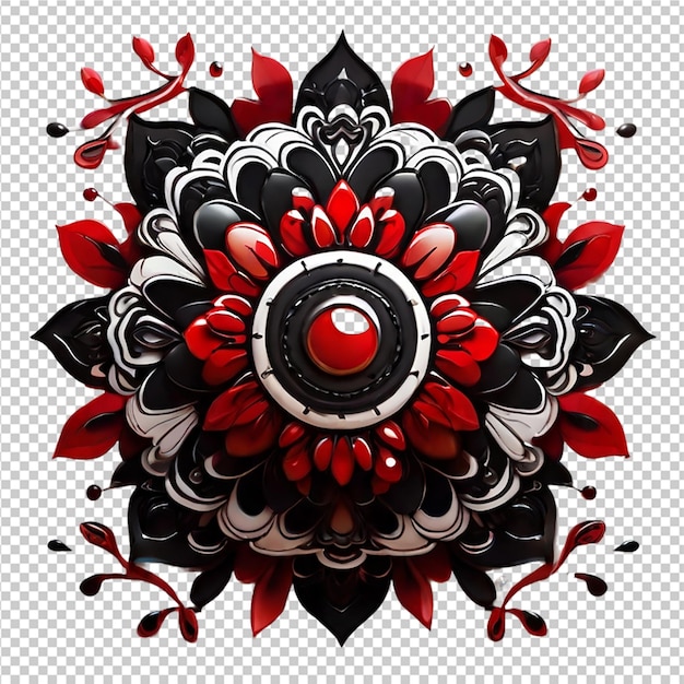 PSD beautiful mandala design element with pattern isolated on transparent background