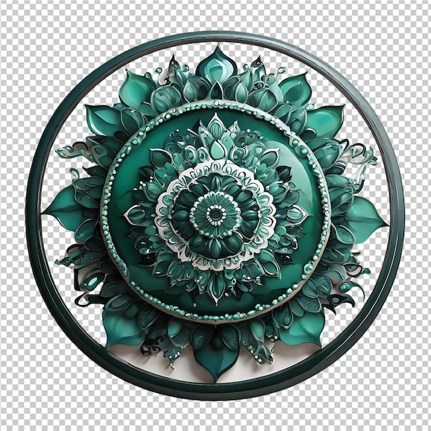 PSD beautiful mandala design element with pattern isolated on transparent background