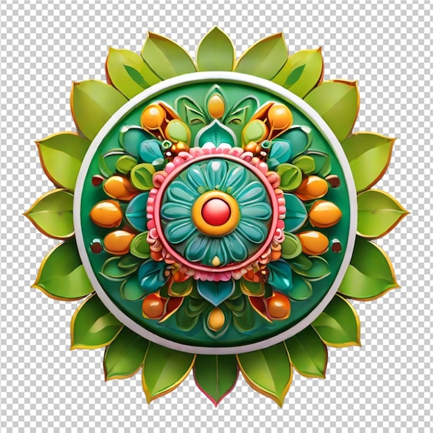 PSD beautiful mandala design element with pattern isolated on transparent background