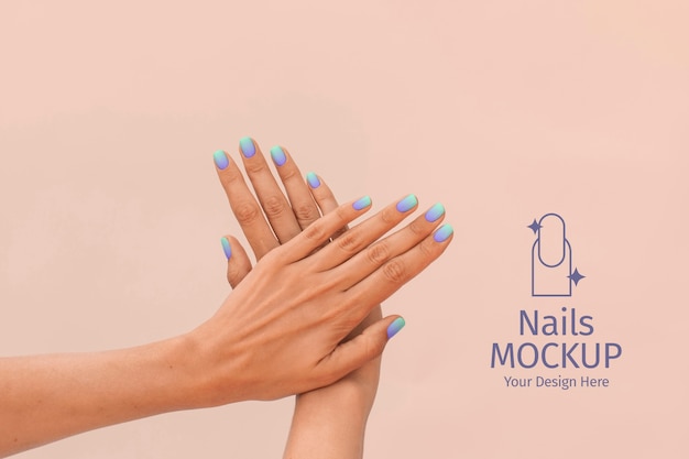 PSD beautiful manicure mockup