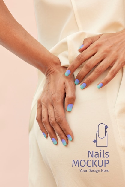 Beautiful manicure mockup