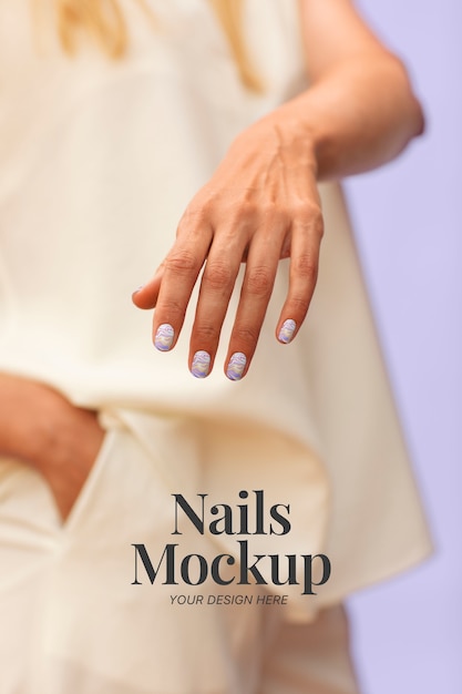 Beautiful manicure mockup