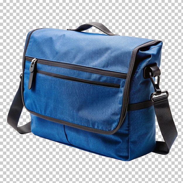PSD beautiful men fashion with leather messenger bag on transparent background
