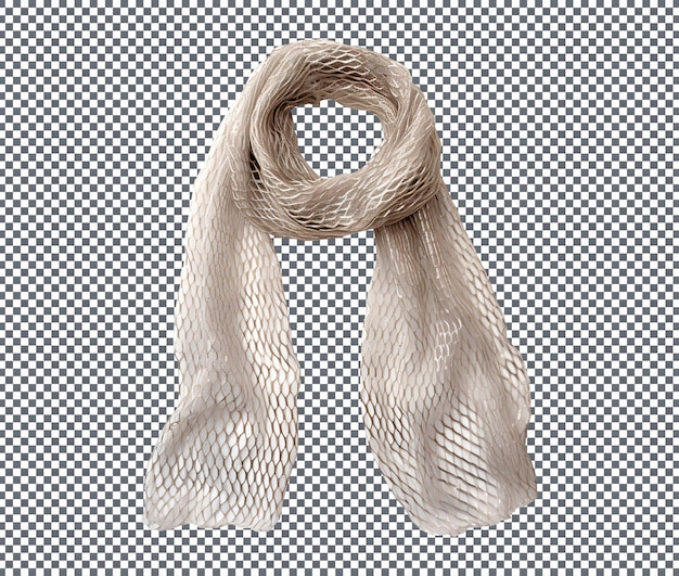 beautiful metallic mesh scarf isolated on transparent background