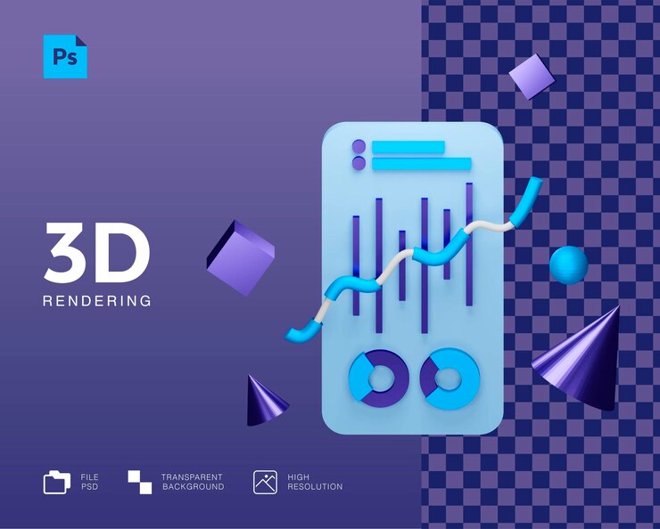 PSD beautiful modern illustration data analysis