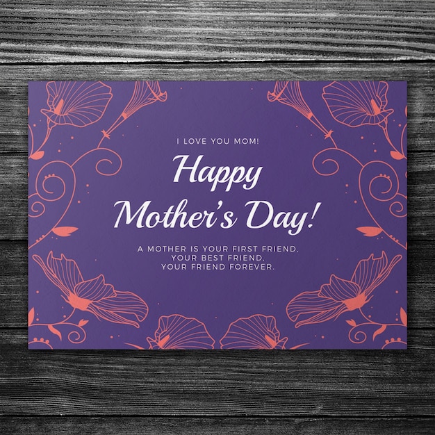 PSD beautiful mothers day cover mockup