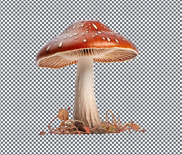 Beautiful mushroom isolated on transparent background