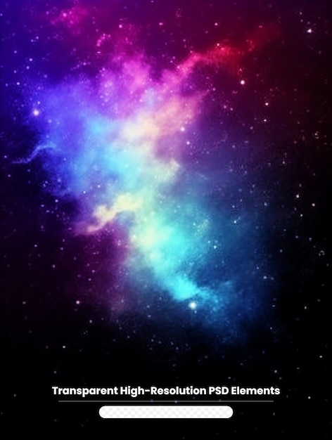 PSD beautiful nebula stars and galaxies elements of this image furnished