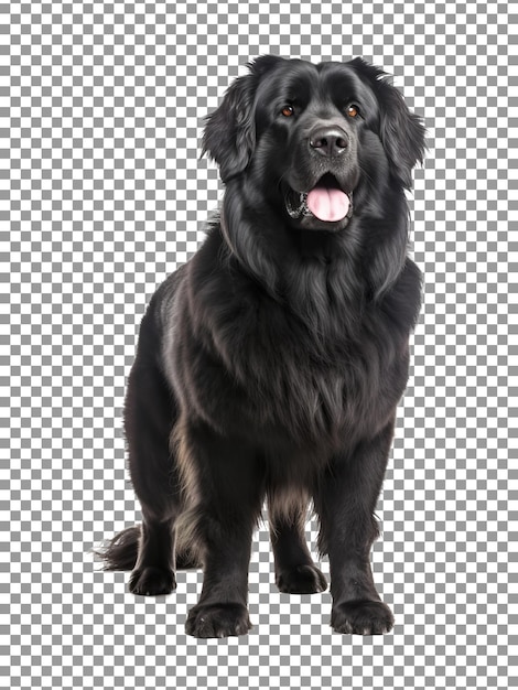 PSD beautiful newfoundland dogisolated on a transparent background