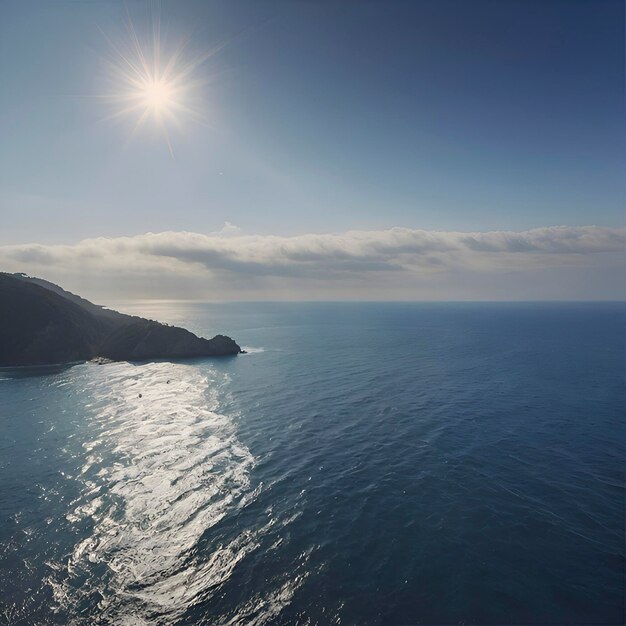 PSD un bellissimo paesaggio oceanico