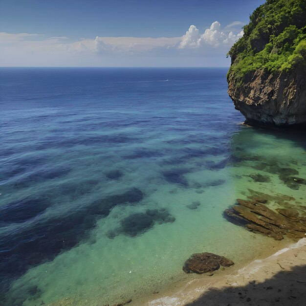 PSD un bellissimo paesaggio oceanico