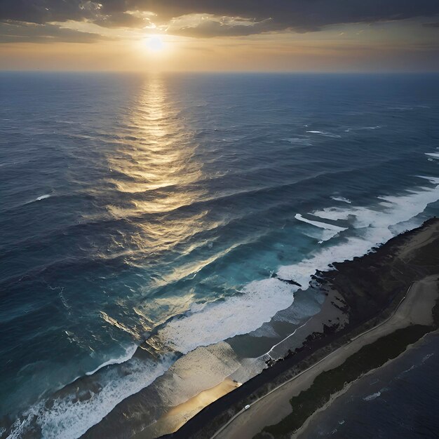 PSD un bellissimo paesaggio oceanico