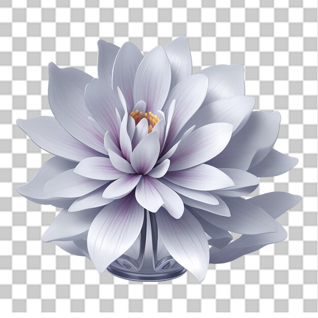 Bel disegno di un fiore con frattale su sfondo trasparente