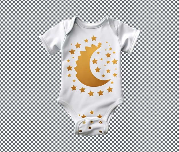 PSD beautiful onesie for babies isolated on transparent background