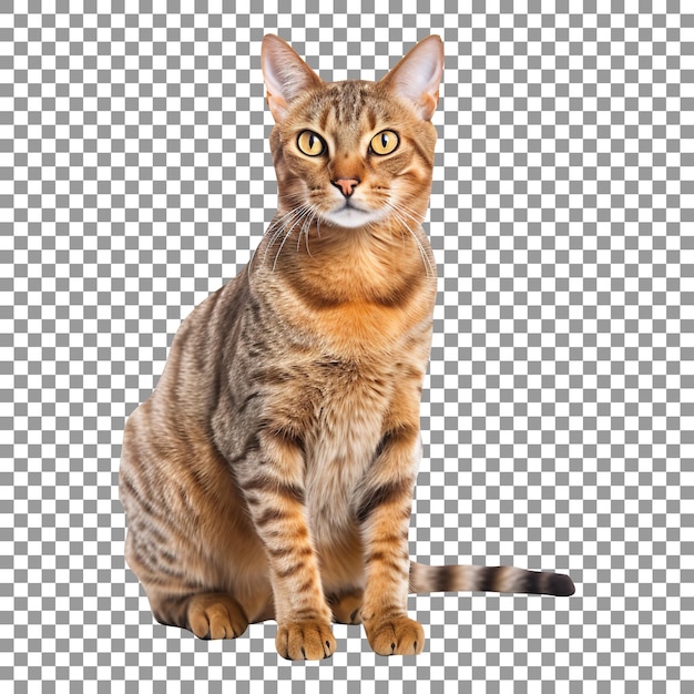 PSD beautiful oregon rex cat isolated on transparent background