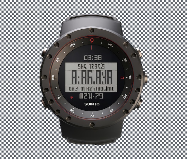 beautiful outdoor sports watches isolated on white background