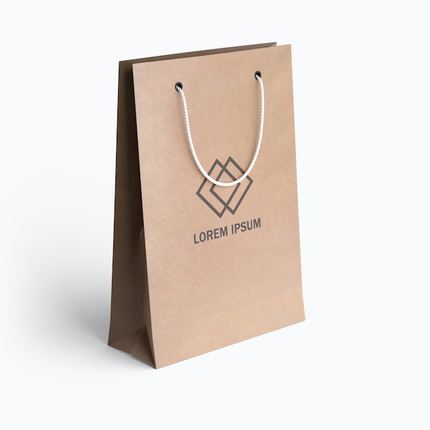 PSD beautiful paper bag mockup design