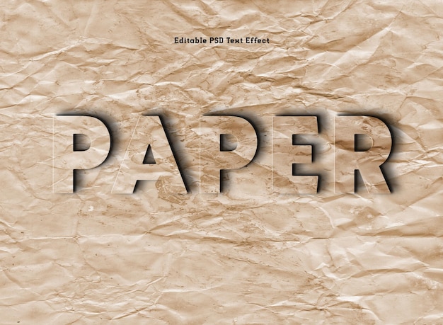 PSD beautiful paper cut mockup design