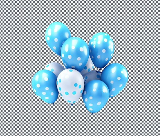 PSD beautiful party balloons isolated on transparent background