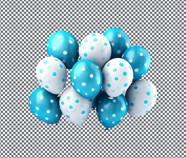 PSD beautiful party balloons isolated on transparent background