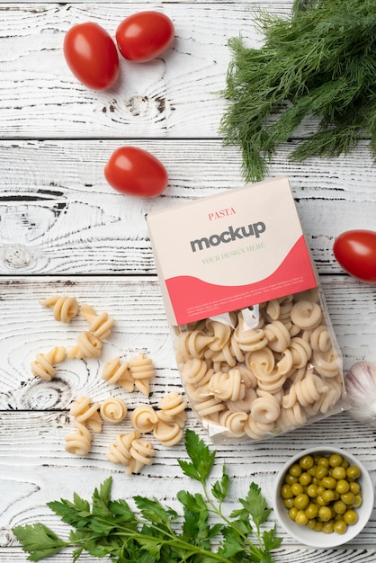beautiful pasta packaging mockup