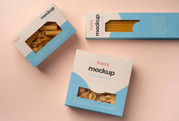 Beautiful pasta packaging mockup