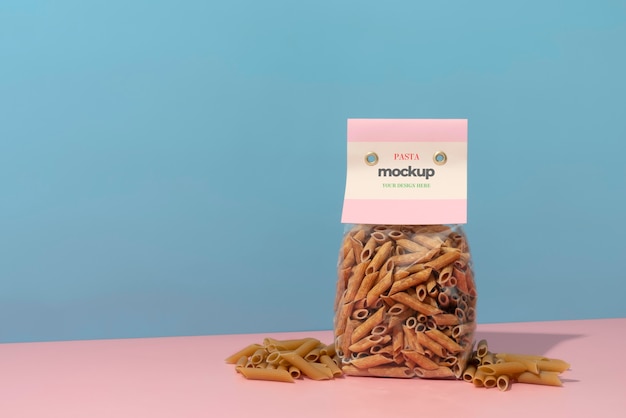 Beautiful pasta packaging mockup
