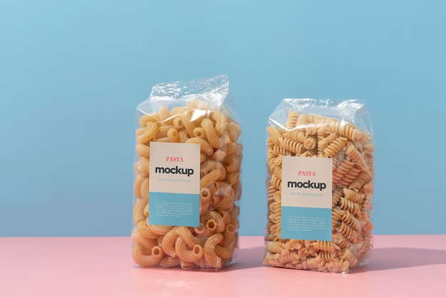 Beautiful pasta packaging mockup