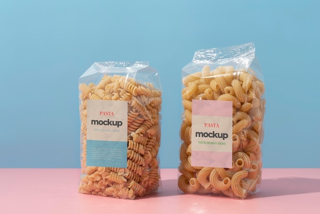 Beautiful pasta packaging mockup