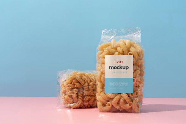 Beautiful pasta packaging mockup