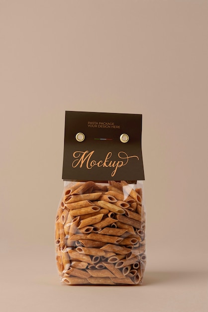 Beautiful pasta packaging mockup