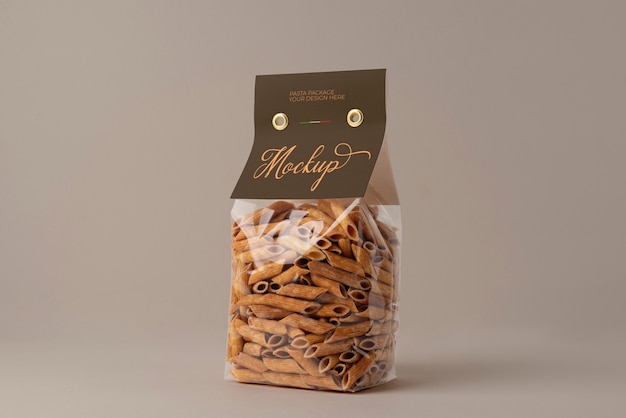 Beautiful pasta packaging mockup