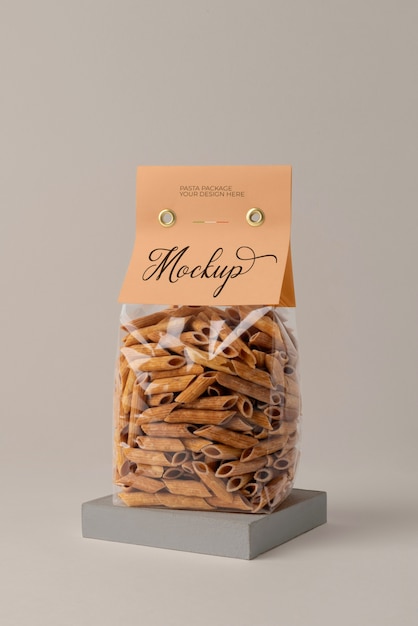 Beautiful pasta packaging mockup