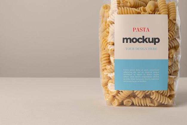 Beautiful pasta packaging mockup