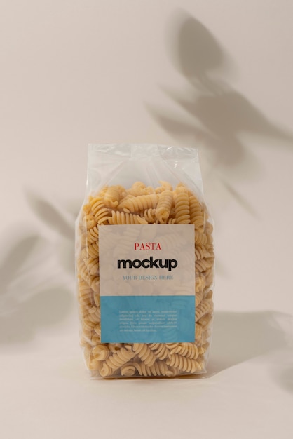 Beautiful pasta packaging mockup