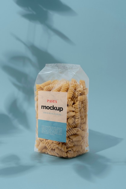 PSD beautiful pasta packaging mockup