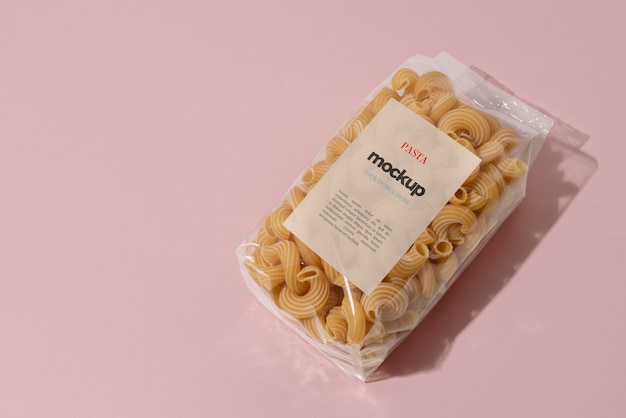 Beautiful pasta packaging mockup